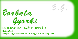 borbala gyorki business card
